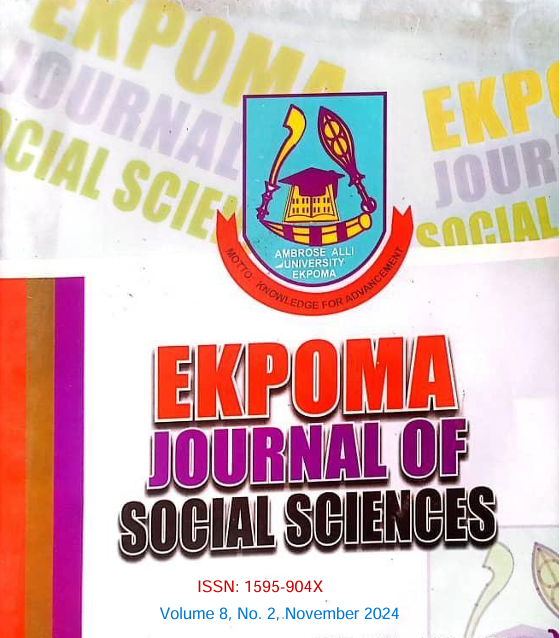 					View Vol. 8 No. 2 (2024): Ekpoma Journal of Social Science 
				